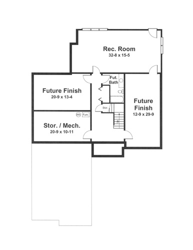 Lower Level image of GREENWICH House Plan